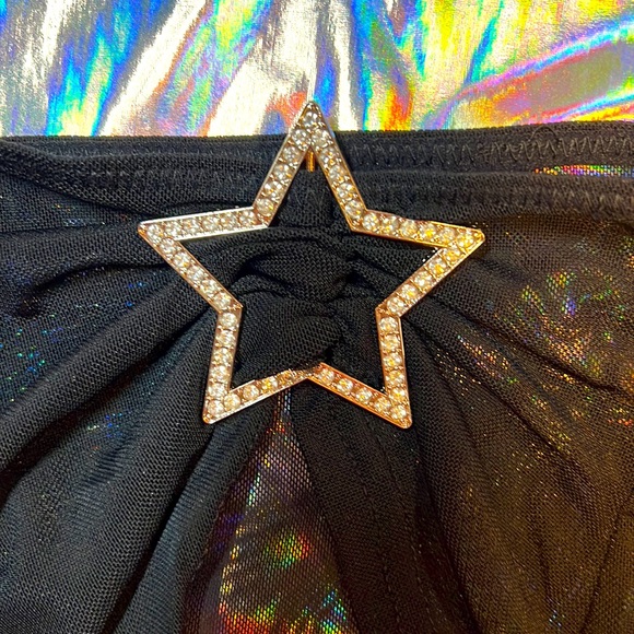 New, Black mesh mini skirt - Picture 2 of 9